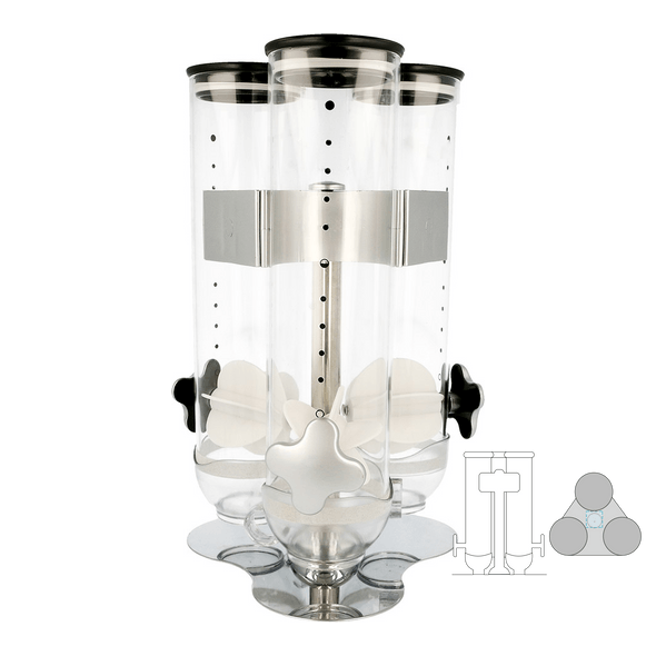 Dispenser di cereali acrilico trasparente